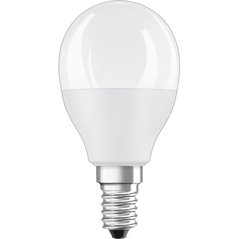 OSRAM STAR+ RGBW LED Lampe mit E14 Sockel, RGB-Farben per Fernbedienung änderbar, 5.5W, Tropfenform, Ersatz für 40W-Glühbirne, matt, LED Retrofit RGBW lamps with remote control, Einzelpack (1/4)