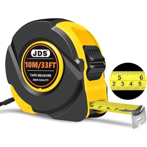 Professional dual-scale (inch/cm) measuring tape, 10M Control-Lock, 25mm band (1/4)