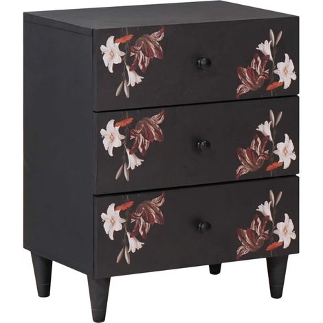 Bedside Table Multicolour 50 x 33 x 60 cm Solid Mango Wood vidaXL