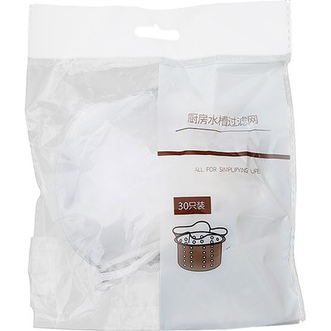 Filet Filtre Élastique pour Évier de Cuisine, Haute Densité Polyester, Sans Odeur, Jetable, 30 Pièces (1/5)