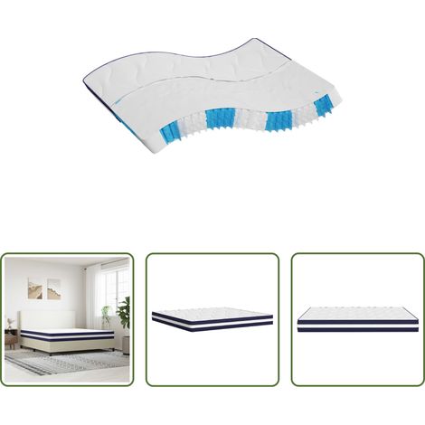 Matelas à ressorts - Matelas à ressorts ensachés dureté moyenne 200x200 cm (1/5)