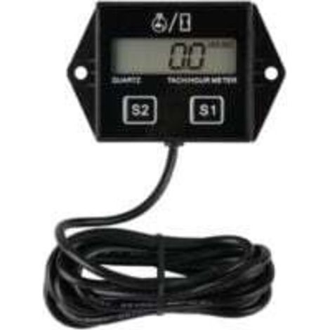 UlisemTachymètre de compteur horaire numérique, rappel de maintenance, batterie remplaçable, arrêt automatique, utilisation pour tondeuse à gazon ZTR Générateur de tracteur Marine VTT Motoneige et équ (1/4)