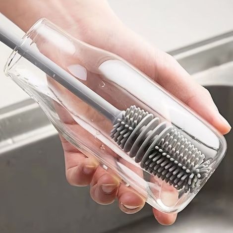 BelleRise – 1-teilige Bürste mit langem Griff, ideal für Tassen und Flaschen – Reinigt gründlich bis in die letzte Ecke (1/5)