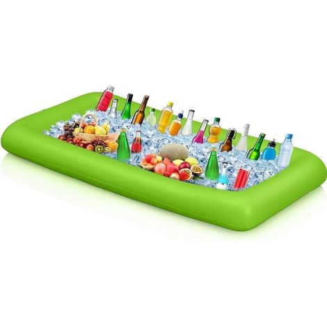 Portavasos inflable, bandeja flotante 2 en 1 con 8 agujeros para piscinas. (1/5)