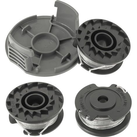 3 Bobines - Fil de débroussailleuse - Couvercle de bobine - Système d&39alimentation automatique - Pour jardin et pelouse - Nylon - 4mx1,6mm (1/5)