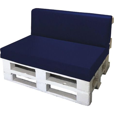 Cuscini per Pallet 120x80cm Seduta e Schienale in Poliestere Avalli Blu (1/5)