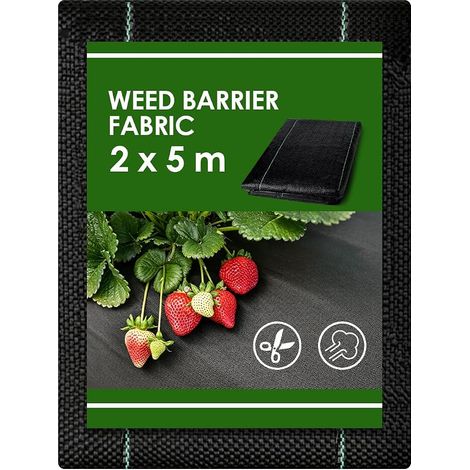 Tissu de Jardin Contre Les Mauvaises Herbes, 5mx2m,80 g/m² (1/5)
