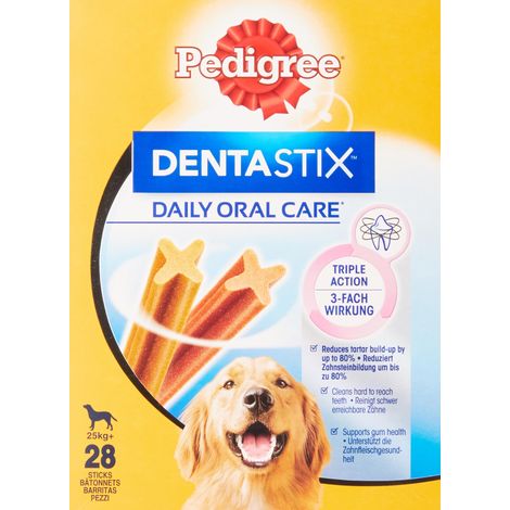 Pedigree DentaStix Daily Oral Care snack per la cura dei denti per cani di grossa taglia, Confezione da 112 bastoni (1/3)