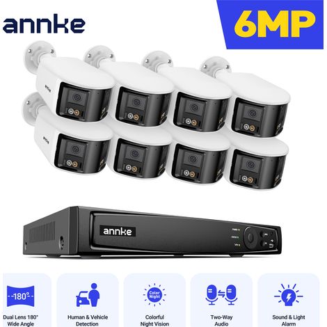 ANNKE 6MP 8-Kanal PoE-Überwachungskamerasystem für den Außenbereich mit intelligenter Dual-Light-Nachtsicht (1/5)