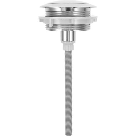 Bouton Poussoir Chasse D'eau pour Réservoir D'eau des Toilettes, Rond en Abs Argenté, Facile à Installer et Remplacer pour Maison ou Bureau Plusieurs styles (1/5)