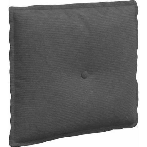 Back Pillow Dark Grey 50 x 45 cm Corduroy Fabric vidaXL
