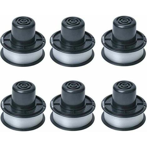 Bobine de fil A6226 compatible avec Black et Decker Coupe-herbe automatique GL250 / GL310 / GL360 / GL360SB, livrée avec 6m de ligne, ensemble de 6 bobines (1/4)