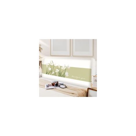 (160 cm, Blanc) Housse de tête de lit extensible, protection de tête de lit style nordique, housse de tête de lit douce et lavable pour lits simples, doubles et king size