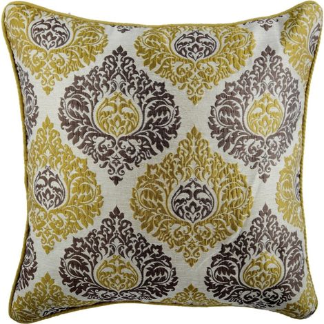 HomeCentric Kissenbezüge, goldfarben, 40 x 40 cm, 2er-Pack, Jacquard-Brokatmuster, geeignet für Sofas, passt zu Osterdekorationen.