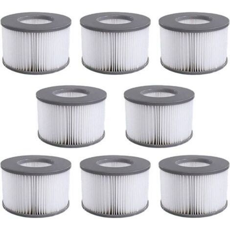 Lot de 8 cartouches filtrantes de rechange pour piscine gonflable Mspa, jacuzzi Ruikalucky (1/4)