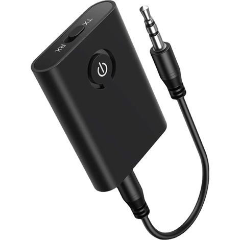 Adattatore trasmettitore e ricevitore audio wireless Bluetooth 5.0 2 in 1 con connettore da 3,5 mm. (1/4)