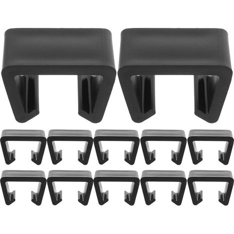 Cabilock Clips pour Meubles de Marbre 12 Pièces Noir PP et PE (1/5)
