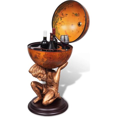 Maison Exclusive - Bar a Globo Portabottiglie Vino Design Atlas 42x42x85 cm (1/5)