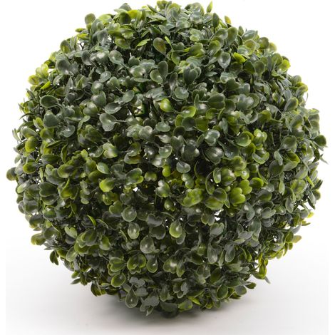 SFERA BOSSO SINTETICA FOGLIE VERDI ARTIFICIALI PALLA BOSSO FINTO PLASTICA 22CM