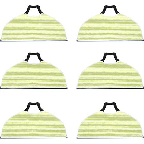 Lot de 6 tampons de rechange pour balai vapeur Shark RV2410 2610WD 2610WA/WFUS Sweeper Robot - Lavables en microfibre - 184 x 304 mm (1/5)