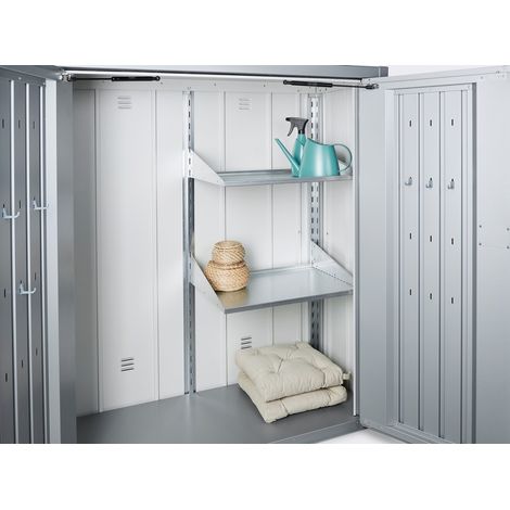Set di scaffali per armadio da esterno Romeo Misura M & L, 2 ripiani