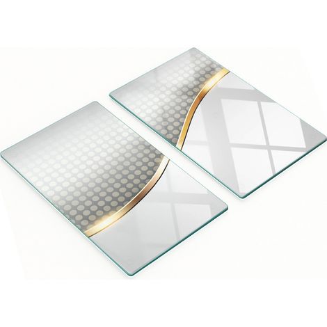 Tablas de servir de cristal para cocina con gráficos abstractos 2x30x52 cm (1/5)