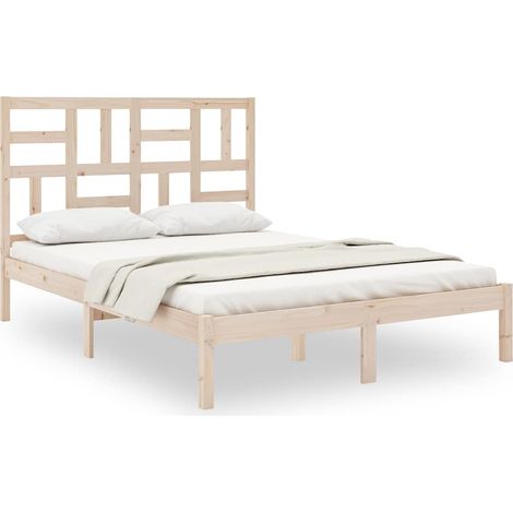 Maison Exclusive - Massivholzbett ohne Matratze 160x200 cm (1/5)