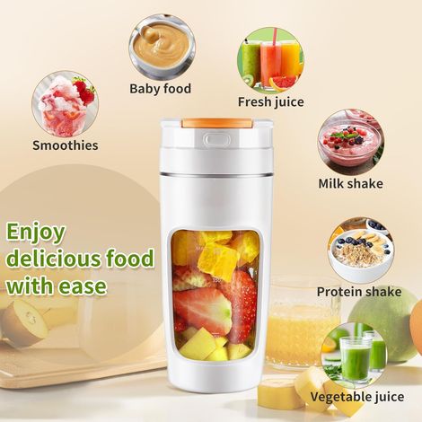 Tragbarer Mixbecher – Großes Fassungsvermögen von 600 ml, ideal für unterwegs und perfekt für Smoothies und Cremes. Hochleistungsklingen  Praktische Größe, auslaufsicher und umweltfreundlich.