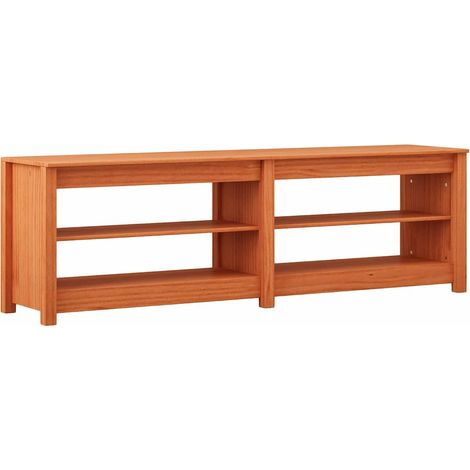Banco para zapatos con estante Marrón cera 160 x 36,5 x 50 cm vidaXL