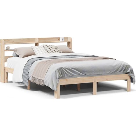 Maison Exclusive - Estructura de cama con cabecero madera de pino