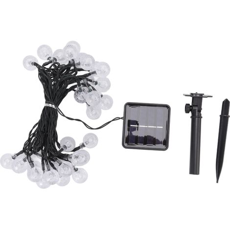 Ortviai Guirlande Lumineuse Solaire Extérieure 30 LED, 6,5 m, 8 Modes, Étanche IP65, pour Jardin, Terrasse et Cour