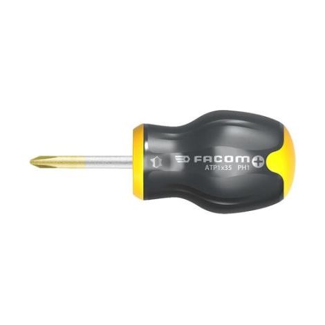 Facom – Tournevis plat Phillips PH2 Protwist 35 mm – Pour vis à tête fraisée – Longueur hors tout 91 mm – Usage professionnel