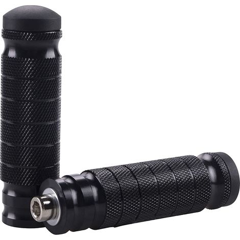 2pcs Cale Pied Moto Repose-Pieds CNC Arrière Universel 8mm Antidérapant Repose-Pieds Pédales (1/3)