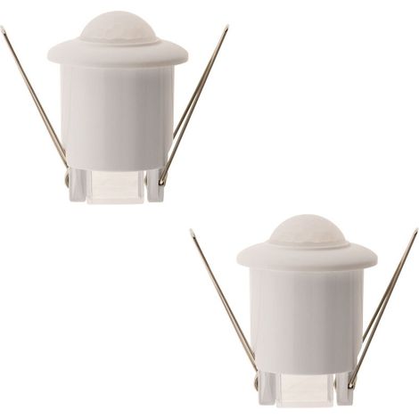 Lot de 2 minis détecteurs mouvement encastrables IP20 -