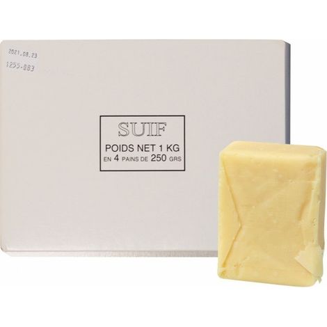 GEB – Suif industriel 1kg – Masse cireuse beige pour lissage brasures et lubrification – Utilisable en milieu marin