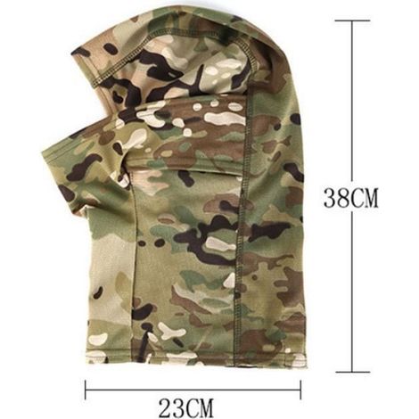 Cagoule Tactique - Camouflage MX Jungle - Pour Chasse Cyclisme Paintball Airsoft - 1 Pièce (1/4)