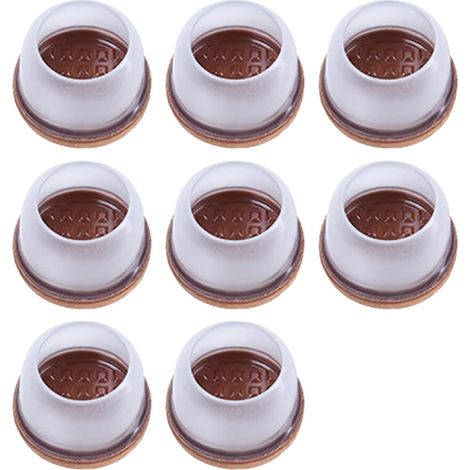 Lot de 8 protections de sol moelleuses pour pieds de chaise, les (1/5)