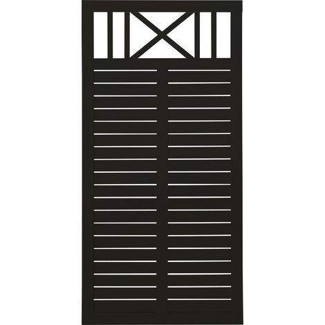Plus Zaun Nostalgi 90 x 180 cm RAL 9005 Schwarz