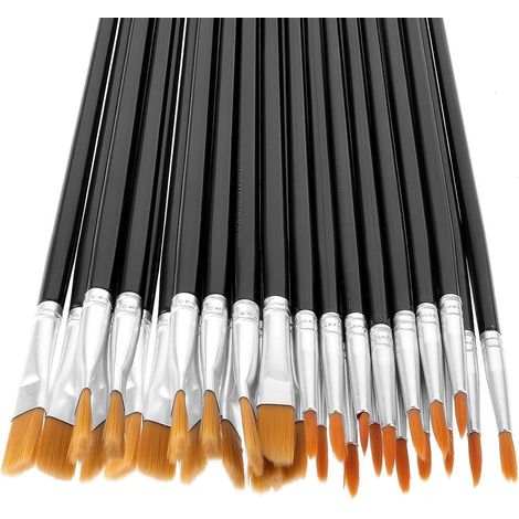 Lot de 30 pinceaux comprenant 15 grands et 15 petits pinceaux, ensemble de pinceaux d'artiste, pinceaux aquarelle, convient pour les amateurs de peinture, les enfants et les adultes pour la peinture (1/5)