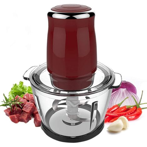 Multifunctional electric meat grinder for meat, vegetables, and fruit (220V 500W 1L) - Stainless steel - For meat, vegetables, and fruit (1/5)