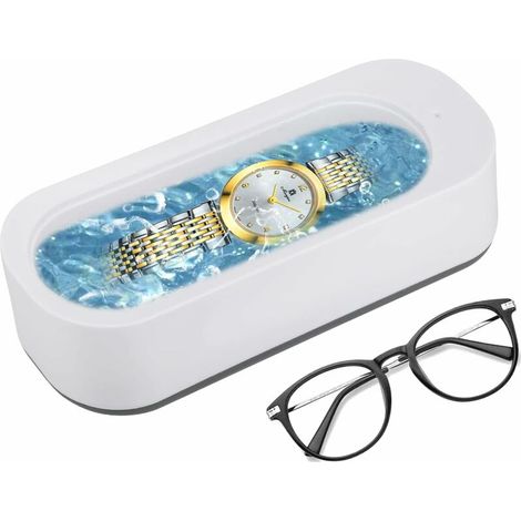 Green Mobility-Machine de nettoyage pour lunettes, bijoux, bagues, boucles oreilles, colliers, montres, lunettes, pièces de métal, prothèse dentaire (sans batterie) (1/5)
