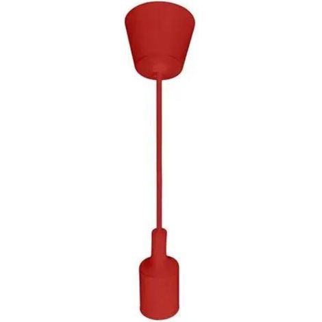 Suspension câble rouge (1m) E27 IP20 max 60W (1/2)