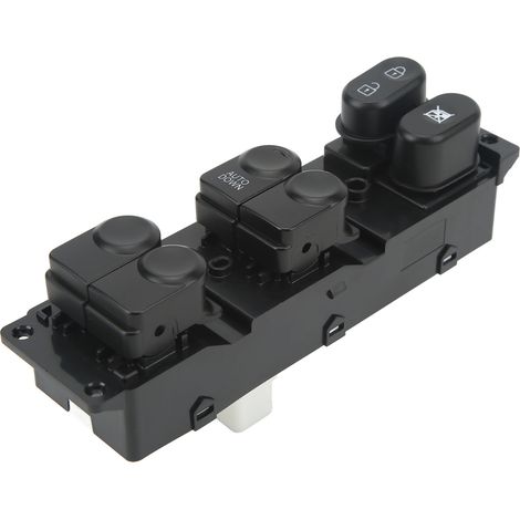 Interrupteur de lève-vitre électrique de porte gauche 93570 0U110 Noir, interrupteur principal de remplacement pour ACCENT 2010-2014 Noir (1/5)