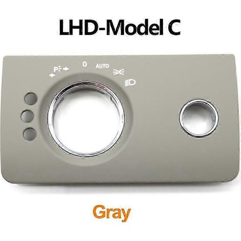 (Modèle C gris LHD) Cache de panneau de commande des phares pour tableau de bord intérieur de voiture Mercedes Benz ML GL W164 X164 2005-2011 1645450304 (1/5)