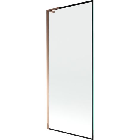 Paroi de douche Mexen Next L 1 vantail 80 x 150 cm, motif noir, or rose - 895-080-000-03-70-60 (1/5)