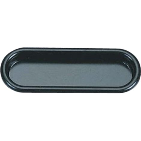 Poignée cuvette de meuble 75 x 23 mm plastique noir - MONIN (1/2)