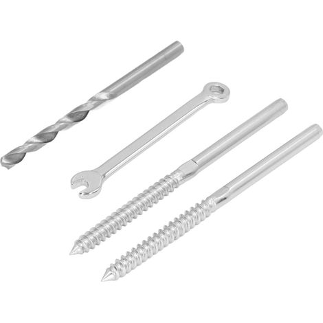 Kit de fixation pour système de protection de câble fileté gauche et droit en acier inoxydable à double goujon Swage (1/5)