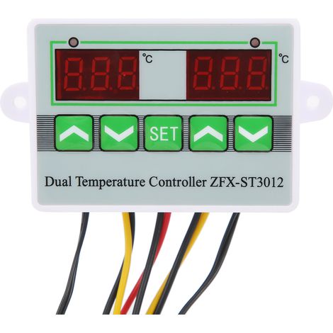Intelligenter Temperaturregler ST3012 mit Mikroprozessor, 12-V-Schalter, Dualtemperaturregelung, Dualsteuerung, elektronischer Temperaturregler (1/4)