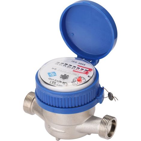 Compteur d'eau intelligent 15 mm – Affichage numérique – Débit 1,5 m³/h – Température 0 à 40°C – Filetage plomberie 1/2 pouce (1/5)