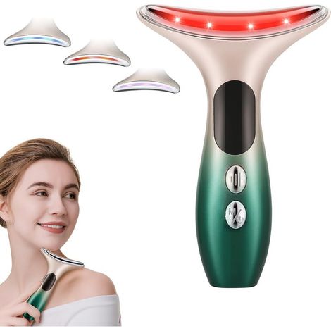 Facial Evolution/Gesichtsstimulator, transkutan elektrisch, für ästhetische Zwecke, Gesichtsmassagegerät, Rotlichttherapie-Stab, Gesichts- und Nackenmassagegerät (1/5)
